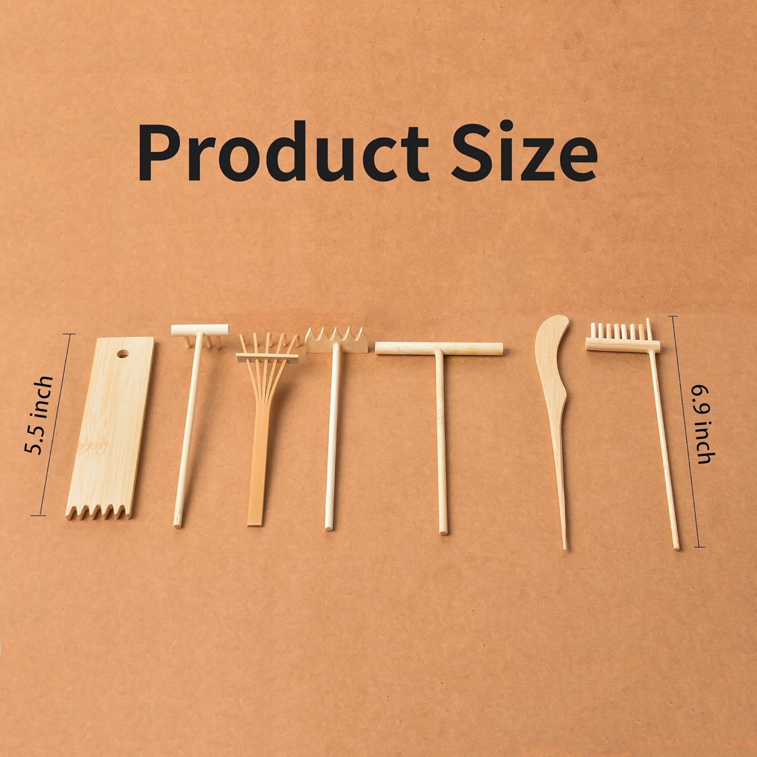 Dorhui 7Pcs Mini Zen Garden Rakes, Zen sand garden rake set, mini Zen garden tools and accessories for Home Gift Garden Decor Serenity and Spiritual Meditation Gifts