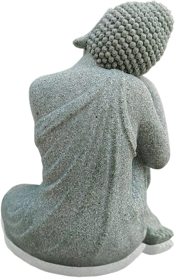 livelyfish Buddha Fish Tank Decor Asian Stone Buddha Figurines for Aquarium Zen Garden Fish Tank Statue Decorations Mini Stone Buddha Zen Garden Sculptures Decor,Gift, B