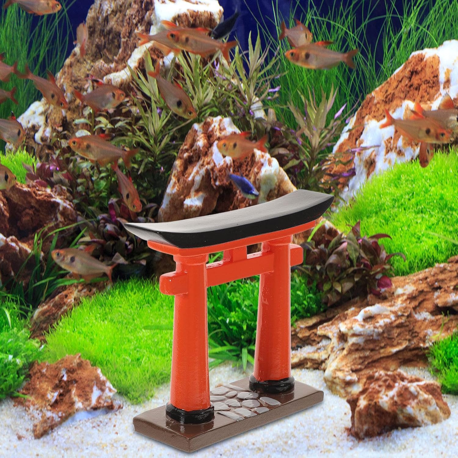 Miniature Torii Gate Miniature Red Japanese Shinto Torii Gate Shinto Altar Shelf Miniature Shrine Japan Traditional Blessing Door Zen Garden Fish Tank Decor Zen Garden Torii Gate