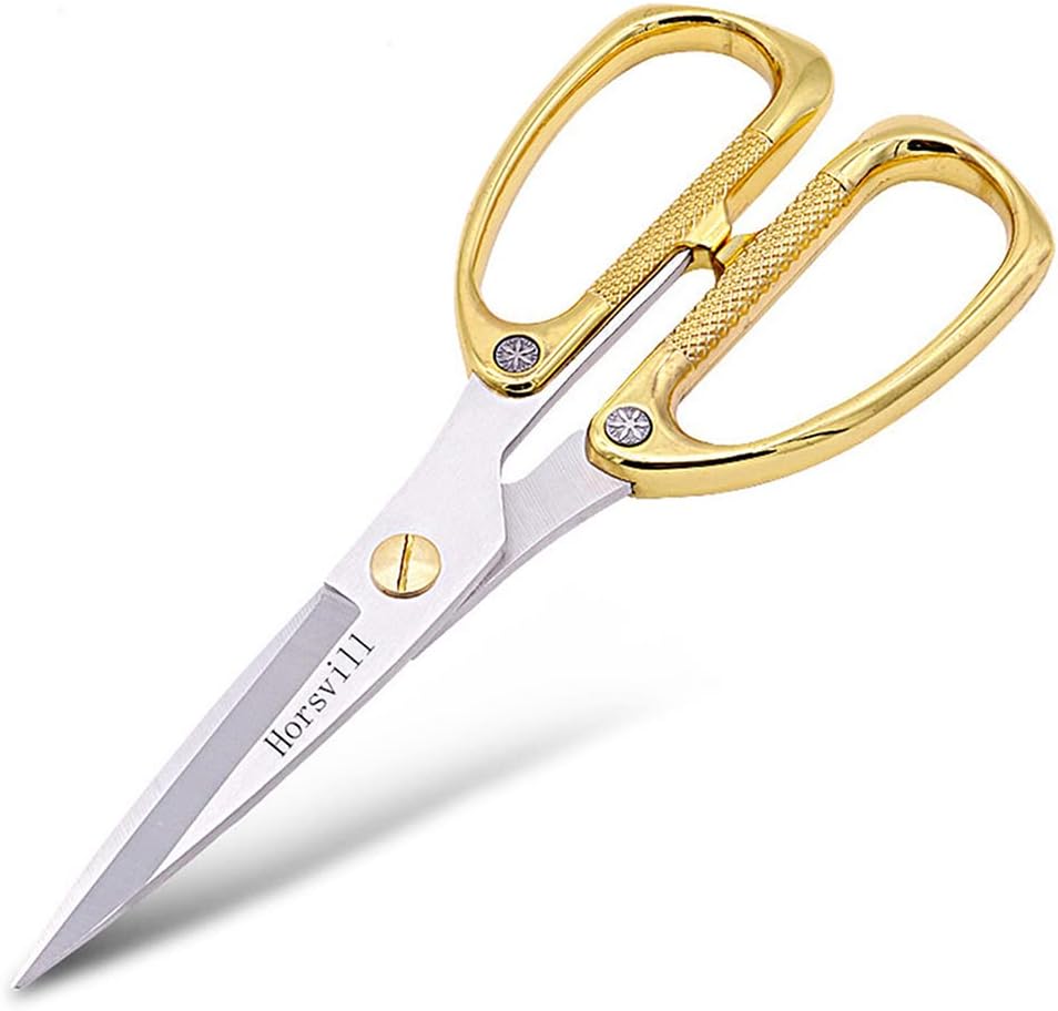 Japanese Garden Clippers, Houseplant plant shears, Floral Pruner Botanical Flower Stem scissors, Gardening Shears with Straight Stainless Steel Blades, Easy Use Garden Tools (golden-k26)