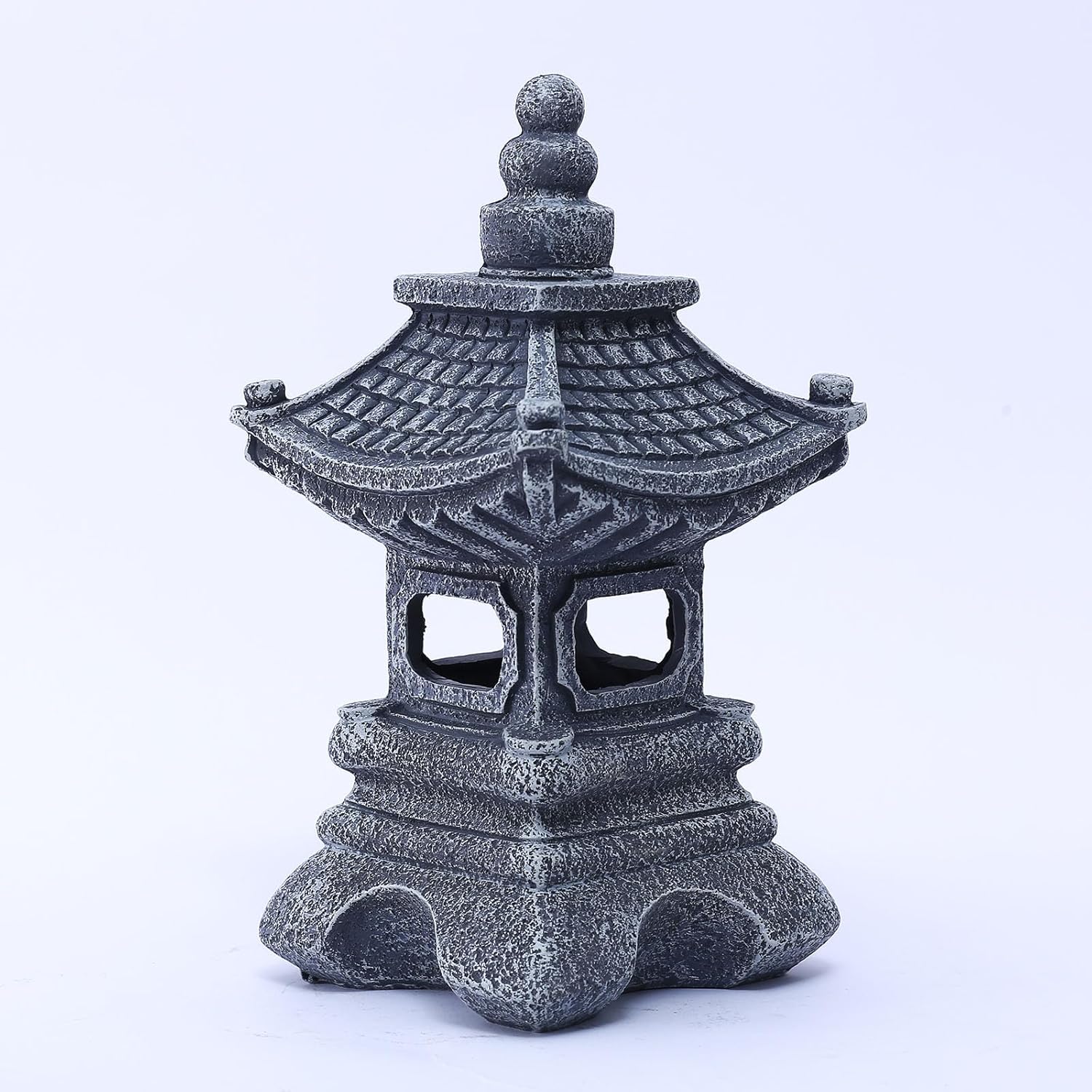 Pagoda Garden Statues Solar Powered Statue Japanese Garden Outdoor Zen Lantern Decorations for Home Yard Lawn Landscape Decor