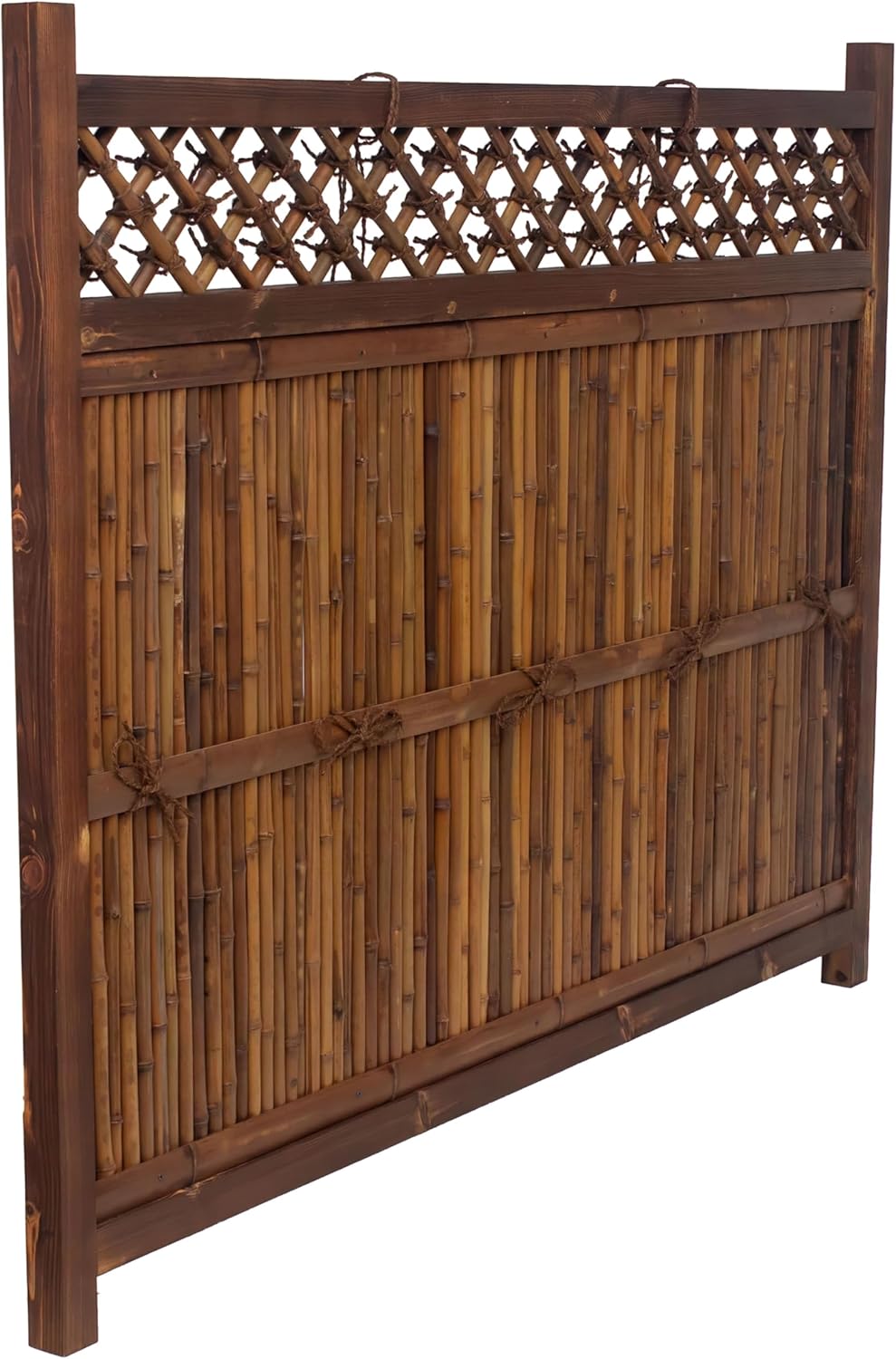 Red Lantern 4 x 3 ft. Japanese Bamboo Zen Garden Fence Panel, 4ft. x 3ft