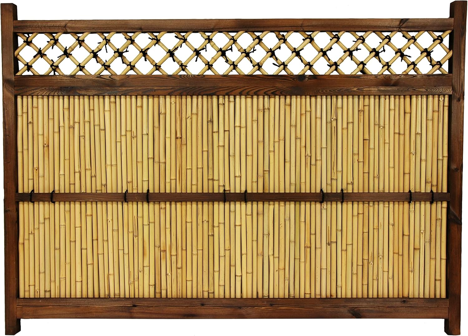 Red Lantern 4 x 3 ft. Japanese Bamboo Zen Garden Fence Panel, 4ft. x 3ft